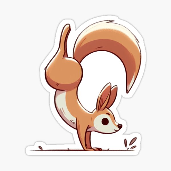 Item preview, Handstand: Cute Squirrel designed and sold by LemuellTrends.
