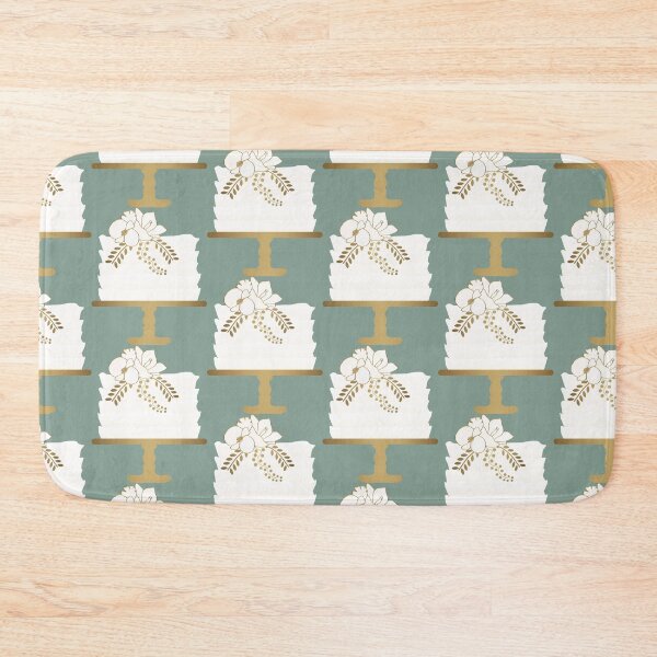 Item preview, Elegant White Cake with Gold Flowers designed and sold by Angela Cini.