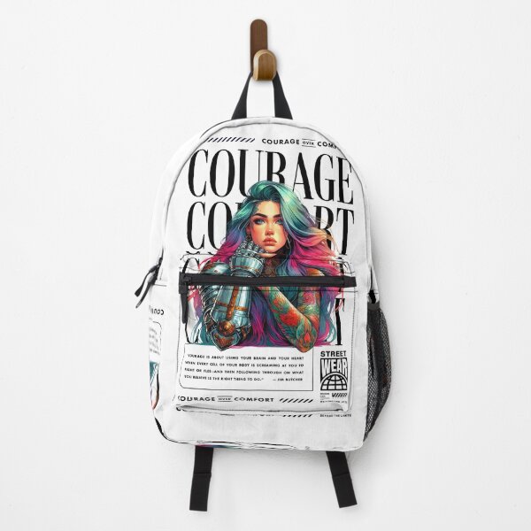 Item preview, Courage Over Comfort v2 - Female Warrior in Armor - Watercolor Streetwear designed and sold by Design Raptor.