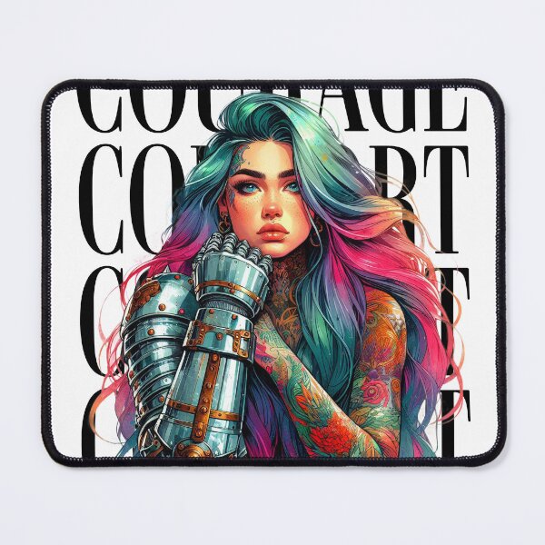Item preview, Courage Over Comfort v2 - Female Warrior in Armor - Watercolor Streetwear designed and sold by Design Raptor.