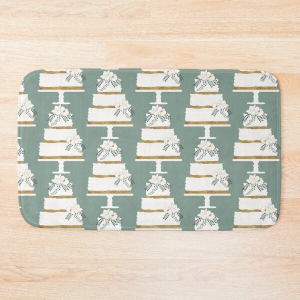 Item preview, Elegant White Cake with Gold Flowers designed and sold by Angela Cini.