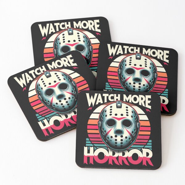 Item preview,  Watch More Horror Retro Hockey Mask Horror Movie Lover Fan  designed and sold by SpookshowDesign.