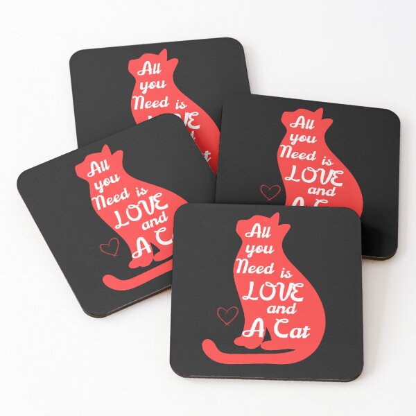 Item preview, " Feline Love Affair Tee "  Red designed and sold by Wabi-SabiStudio.