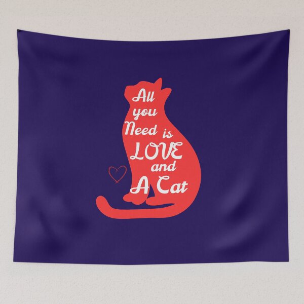 Item preview, " Feline Love Affair Tee "  Red designed and sold by Wabi-SabiStudio.