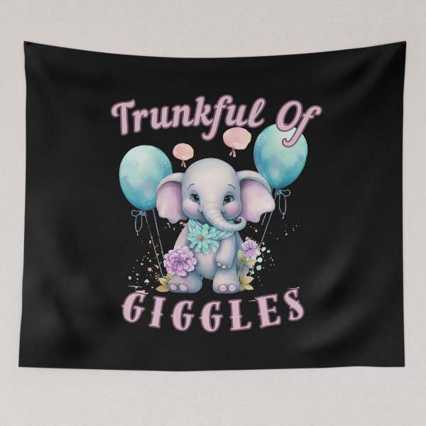 Item preview, Trunkful Of Giggles. elephant head designed and sold by ElephantVibes.