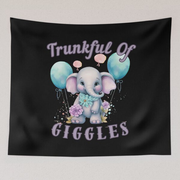 Item preview, Trunkful Of Giggles. elephant face designed and sold by ElephantVibes.