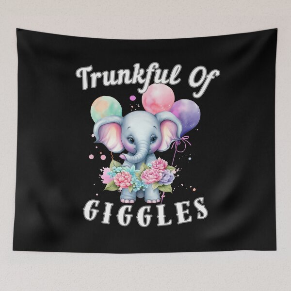 Item preview, Trunkful Of Giggles. surreal elephant designed and sold by ElephantVibes.