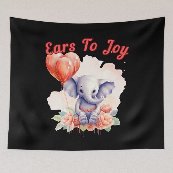 Item preview, Ears To Joy. colorful elephant designed and sold by ElephantVibes.