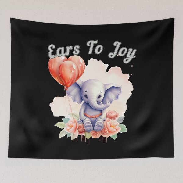 Item preview, Ears To Joy. elephant portrait designed and sold by ElephantVibes.