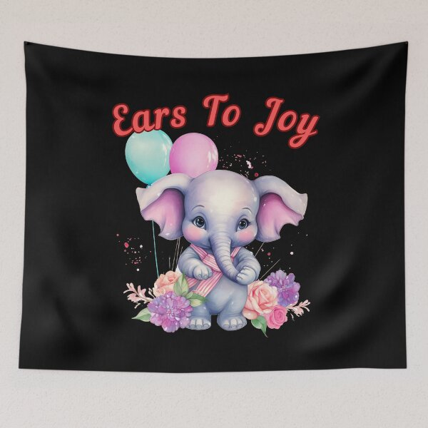 Item preview, Ears To Joy. happy elephant designed and sold by ElephantVibes.