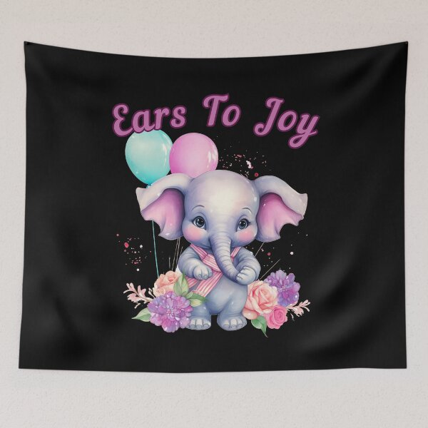 Item preview, Ears To Joy. elephant quote designed and sold by ElephantVibes.