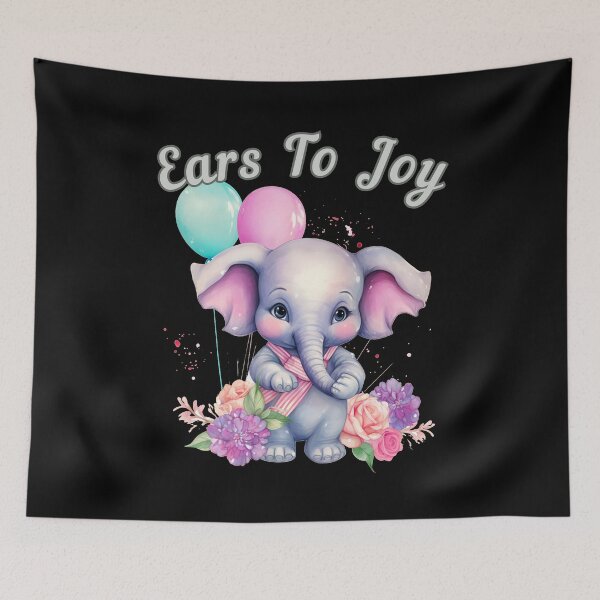 Item preview, Ears To Joy. Flower elephant designed and sold by ElephantVibes.