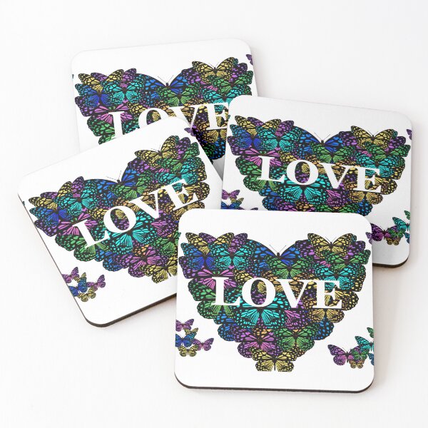 Item preview, Colorful Butterflies Heart of LOVE designed and sold by calmpretty.