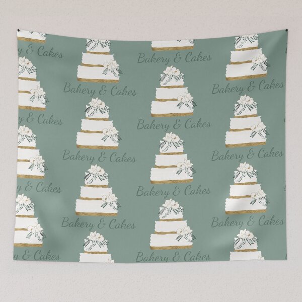 Item preview, Elegant White Cake with Gold Flowers designed and sold by Angela Cini.