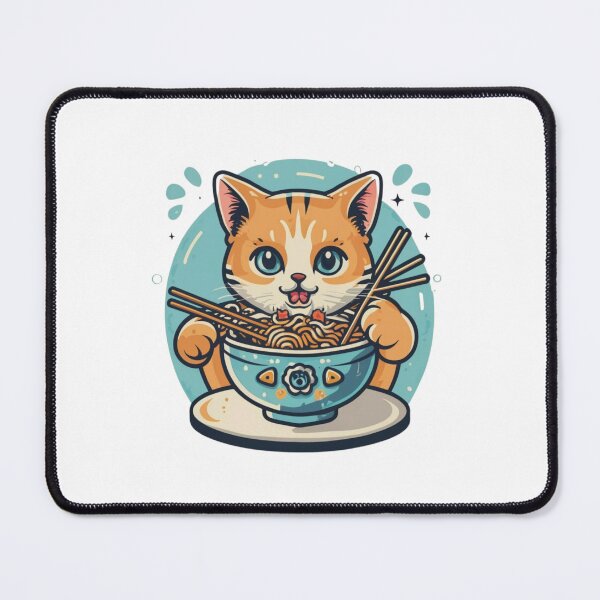 Item preview, cat eating spaghetti noodles funny designed and sold by Egyptian king ⭐⭐⭐⭐⭐.
