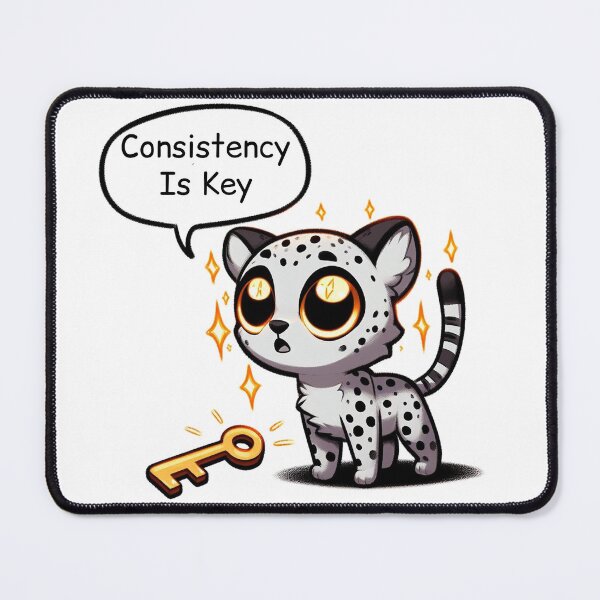 Item preview, Consistency Is Key: Cute Cheetah designed and sold by LemuellTrends.