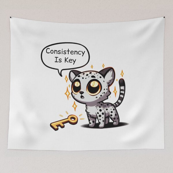 Item preview, Consistency Is Key: Cute Cheetah designed and sold by LemuellTrends.