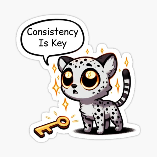 Item preview, Consistency Is Key: Cute Cheetah designed and sold by LemuellTrends.