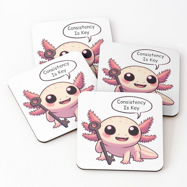 Item preview, Consistency Is Key: Cute Axolotl designed and sold by LemuellTrends.