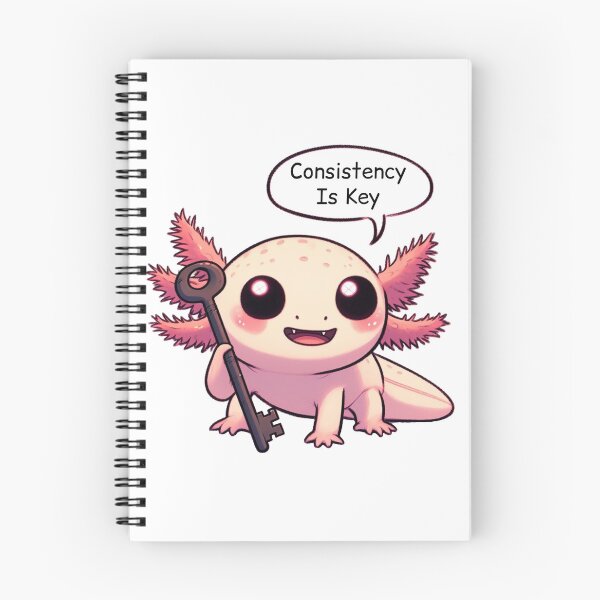 Item preview, Consistency Is Key: Cute Axolotl designed and sold by LemuellTrends.