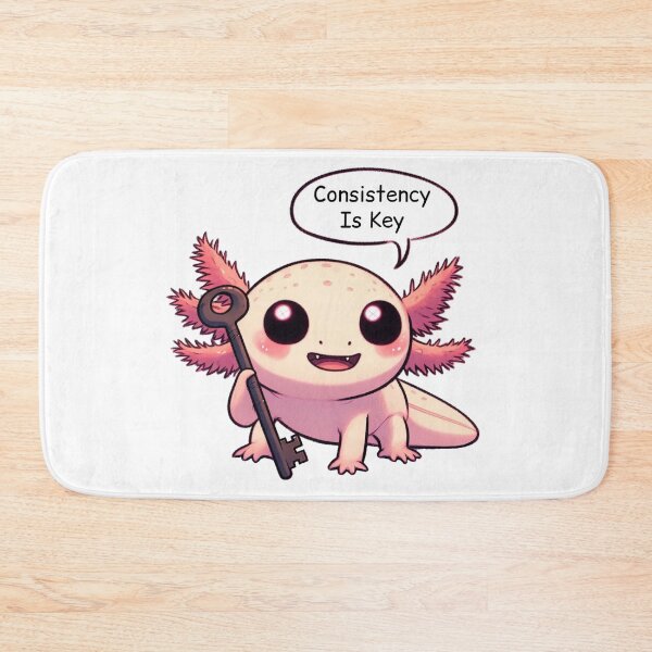 Item preview, Consistency Is Key: Cute Axolotl designed and sold by LemuellTrends.