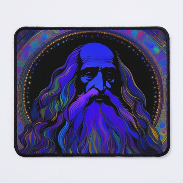 Item preview, Leonardo da Vinci Portrait In Electric Blue designed and sold by TheDarkWardrobe.