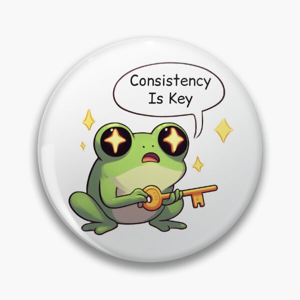 Item preview, Consistency Is Key: Cute Frog designed and sold by LemuellTrends.