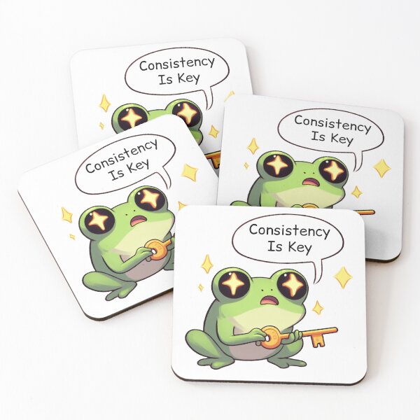Item preview, Consistency Is Key: Cute Frog designed and sold by LemuellTrends.