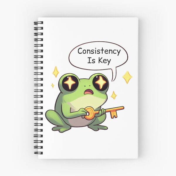 Item preview, Consistency Is Key: Cute Frog designed and sold by LemuellTrends.