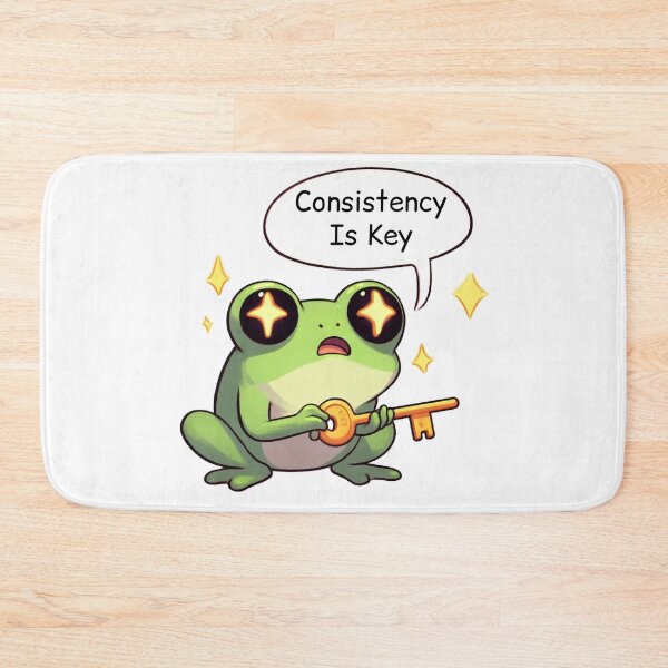 Item preview, Consistency Is Key: Cute Frog designed and sold by LemuellTrends.