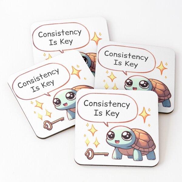 Item preview, Consistency Is Key: Cute Turtle designed and sold by LemuellTrends.