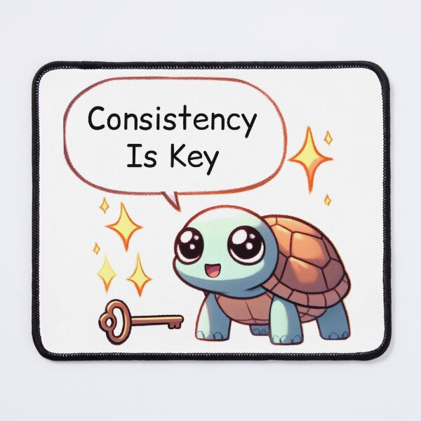 Item preview, Consistency Is Key: Cute Turtle designed and sold by LemuellTrends.