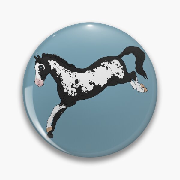 Item preview, Black Overo Pinto Jumping Horse designed and sold by DappledMoon.