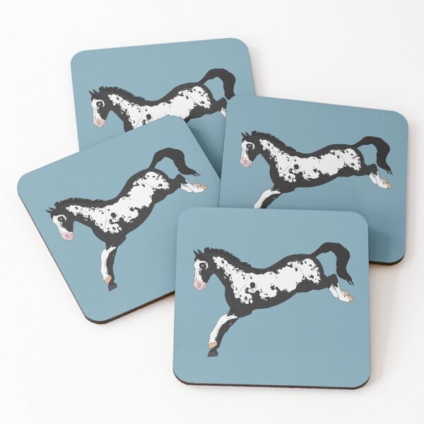 Item preview, Black Overo Pinto Jumping Horse designed and sold by DappledMoon.