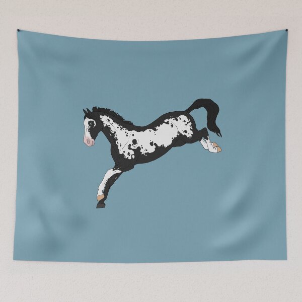 Item preview, Black Overo Pinto Jumping Horse designed and sold by DappledMoon.