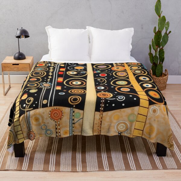 Item preview, Golden Trees at Night in Whimsical Forest in Gustav Klimt Style designed and sold by AgathaZolastore.
