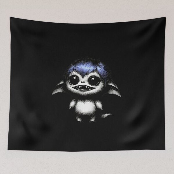 Item preview, Little Monsters cute and creepy by Red Siri0 - blue  designed and sold by Red Siri0 Art.