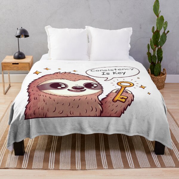 Item preview, Consistency Is Key: Cute Sloth designed and sold by LemuellTrends.