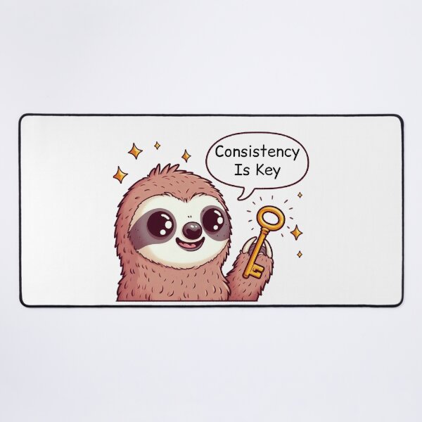 Item preview, Consistency Is Key: Cute Sloth designed and sold by LemuellTrends.