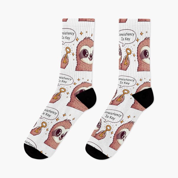 Item preview, Consistency Is Key: Cute Sloth designed and sold by LemuellTrends.