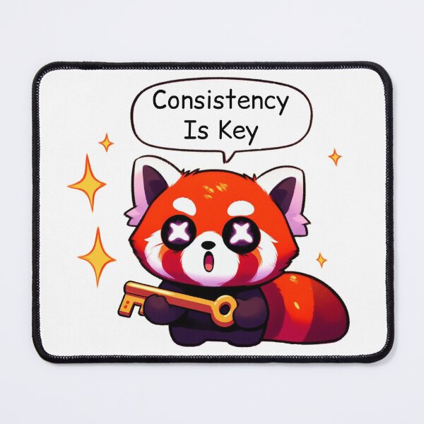 Item preview, Consistency Is Key: Cute Red Panda designed and sold by LemuellTrends.
