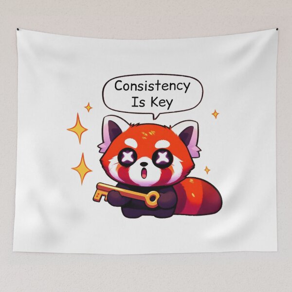 Item preview, Consistency Is Key: Cute Red Panda designed and sold by LemuellTrends.