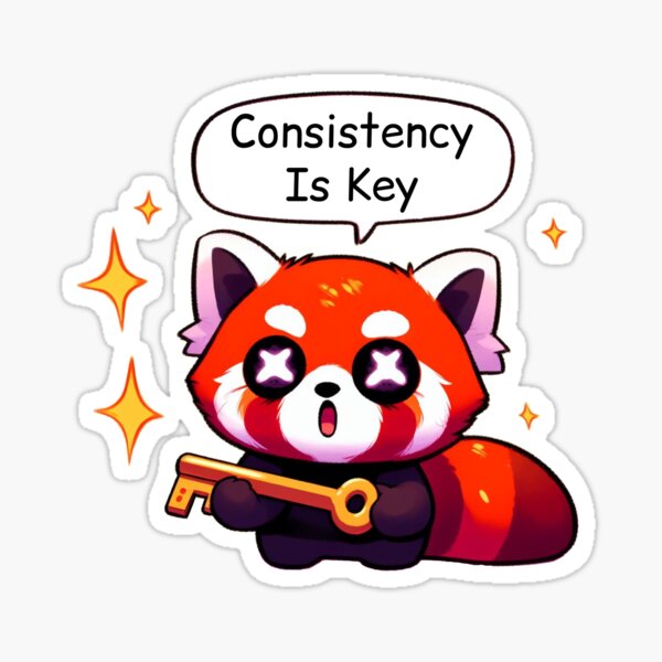 Item preview, Consistency Is Key: Cute Red Panda designed and sold by LemuellTrends.