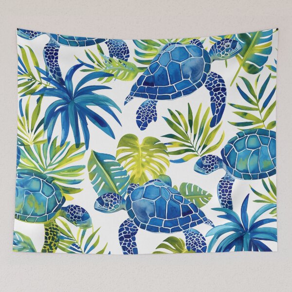 Item preview, sea turtle pattern print designed and sold by dcrc.