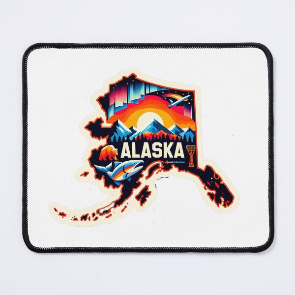 Item preview, Alaska vibrant design map designed and sold by MindblowingShop.