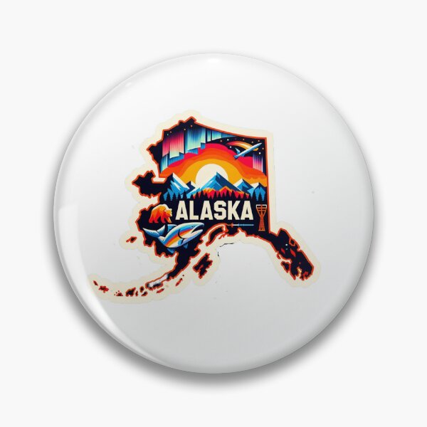 Item preview, Alaska vibrant design map designed and sold by MindblowingShop.
