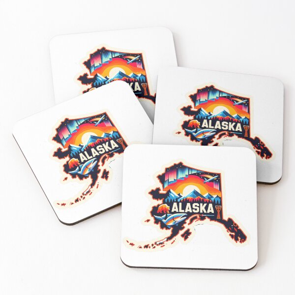 Item preview, Alaska vibrant design map designed and sold by MindblowingShop.