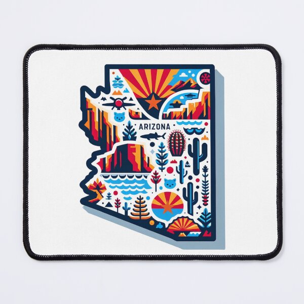 Item preview, Arizona vibrant design map designed and sold by MindblowingShop.