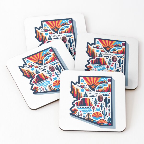 Item preview, Arizona vibrant design map designed and sold by MindblowingShop.