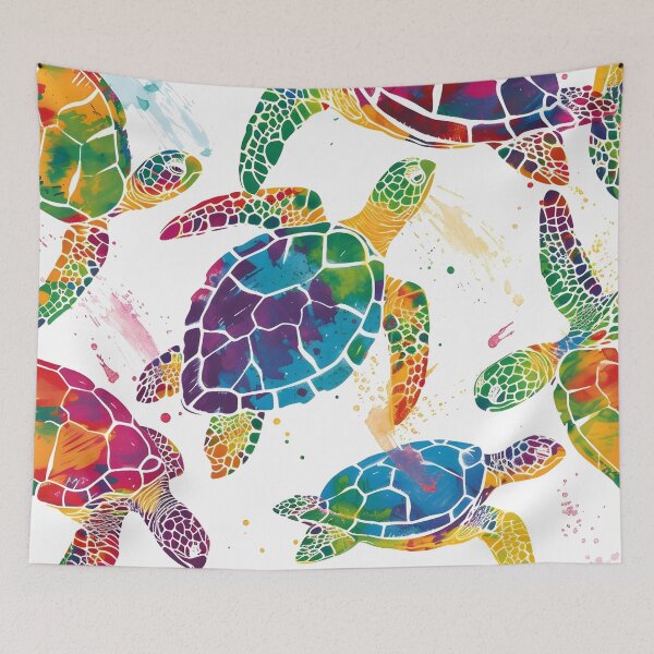 Item preview, sea turtle pattern print designed and sold by dcrc.